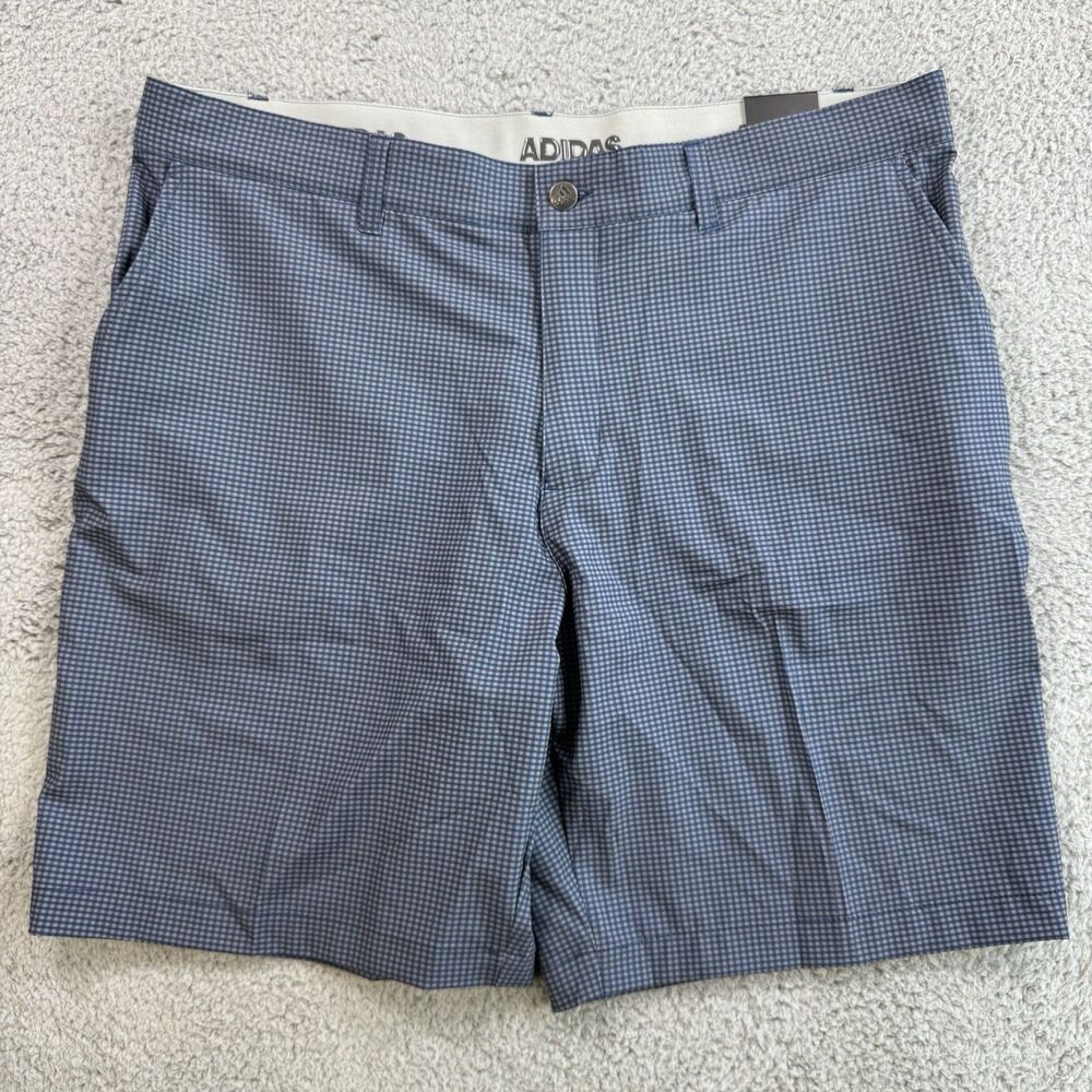 Adidas Golf Shorts Mens 38 Blue Flat Front Lightweight Stretch Casual NWT